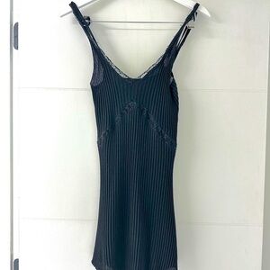 Zara knit and lace mini black dress in S